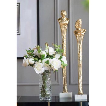 تحفة روماني معدن بقاعدة رخامية مثالي لديكور المنزل متوفر شكلين 7426