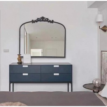 مرايا جداري مودرن معدن بإطار أسود7722 بالرتفاع 79cm