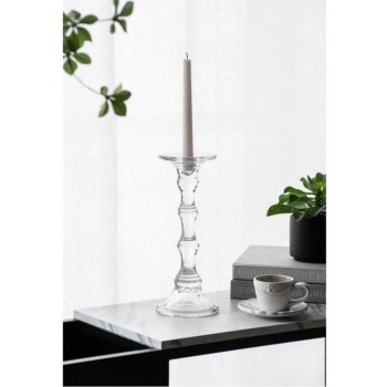 شمعدان زجاج شفاف أنيق مثالي لديكور المنزل 7547