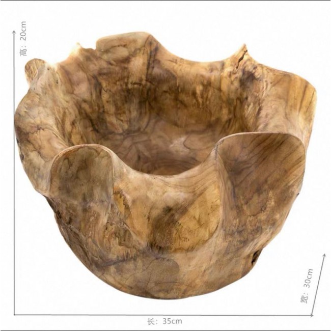 صحن تقديم من خشب الطبيعي مموج مثالي لديكور المنزل L7575