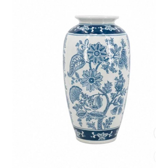 فازة سيراميك بنقوش زخرفية فاخره مثالي لديكور المنزل 7508