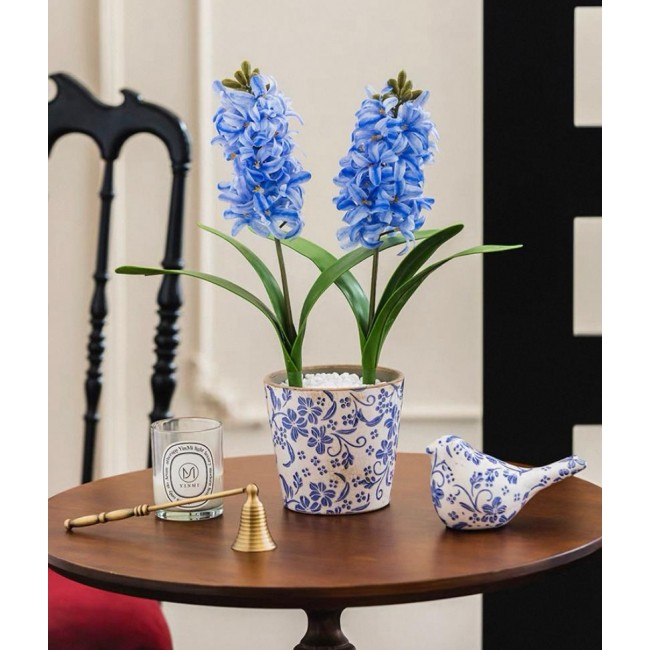 طقم مركن نبات سيراميك بنقوش الورد ريفيه 2 قطع 7529