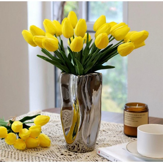 بوكيه ورد توليب تحاكي الطبيعي مثالي لديكور المنزل 7678