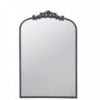 مرايا جداريه بإطار معدن أسود على الطراز الاوربي ملائم لديكور المنزل 7725 برتفاع 91.4cm
