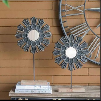 طقم ورد معدن بقاعده بتصميم أوربي مثالي لديكور المنزل 7585