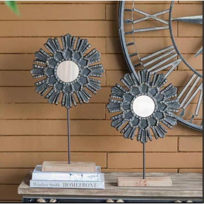 طقم ورد معدن بقاعده بتصميم أوربي مثالي لديكور المنزل 7585