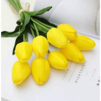 بوكيه ورد توليب تحاكي الطبيعي مثالي لديكور المنزل 7678