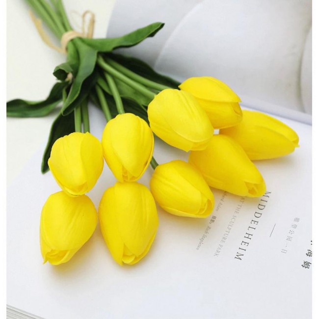 بوكيه ورد توليب تحاكي الطبيعي مثالي لديكور المنزل 7678