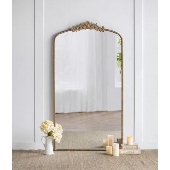 مرايا أرضية بإطار معدن ذهبي فاخر مثالي لديكور المنزل 7729برتفاع 168.2cm