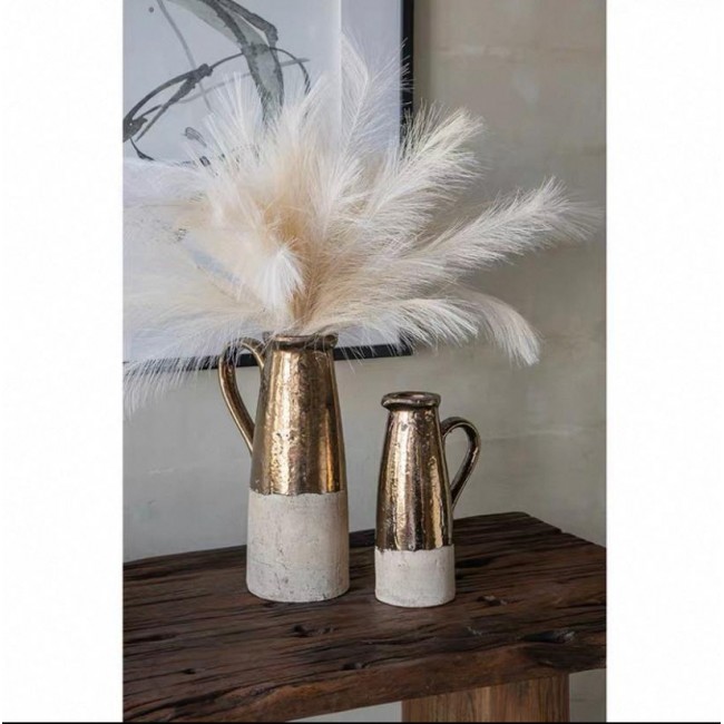 فازة فخاريه بشكل أبريق بتصميم ريفي اوربي متوفر الحجمين 7515