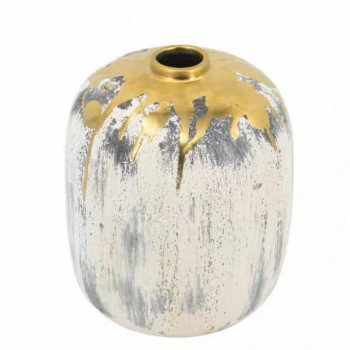 فازه سيراميك مذهبه الحافه على نمط الاروبي ملائم لديكور المنزل 7462 فازه سيراميك مذهبه الحافه على نمط الاروبي ملائم لديكور المنزل 7462