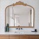 مرايا جداري بإطار ذهبي بتصميم أوربي كلاسيك 7723برتفاع 79.3cm
