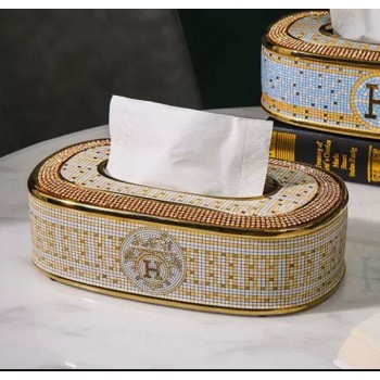 علبة مناديل سيراميك هرمز فاخر 7395 علبة مناديل سيراميك هرمز فاخر 7395