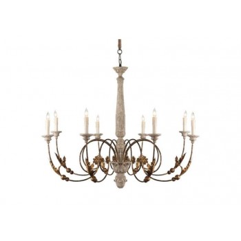 ثريا سقفيه معدن مشغول يدويا وخشب على الطراز الاروبي فاخر 4651