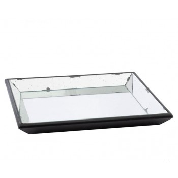 صينية زجاجية مزخرفه مع مرايا مطليه 7640 صينية زجاجية مزخرفه مع مرايا مطليه 7640