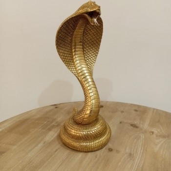 تحفة ثعبان كوبرا سيراميك ذهبي 37cm  برتفاع7034