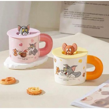 كوب سيراميك بشخصية كارتون ديزني بغطاء متوفر للونين 7060 كوب سيراميك بشخصية كارتون ديزني بغطاء متوفر للونين 7060
