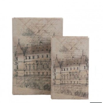 طقم كتاب خشب بتصميم أوربي حجمين مختلفين 7482