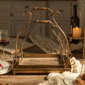 طقم سله معدن بنمط  أوربي فاخر 2 قطعه 7890