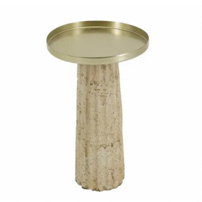 شمعدان ذهبي بقاعده حجري تصميم أوربي ملائم لديكور المنزل 7592