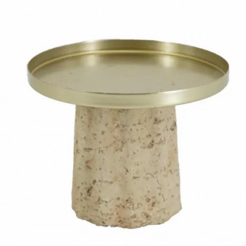 شمعدان معدن بقاعده حجريه مثالي لديكور المنزل 7591