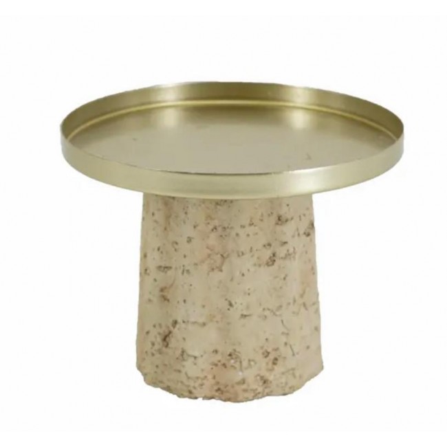 شمعدان معدن بقاعده حجريه مثالي لديكور المنزل 7591