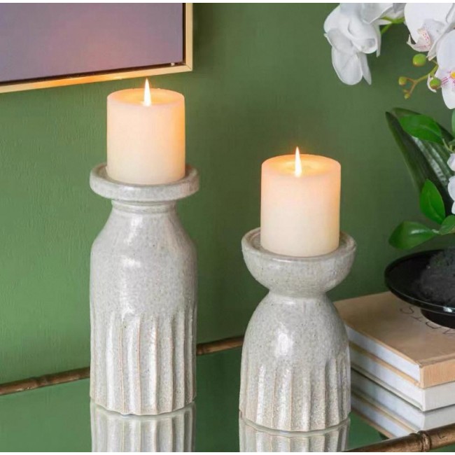 شمعدان سيراميك بتصميم عصري انيق متوفر الحجمين 7454 شمعدان سيراميك بتصميم عصري انيق متوفر الحجمين 7454