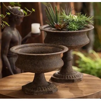 مركن نباتات معدن معتق على الطراز الاروبي متوفر الحجمين 8136