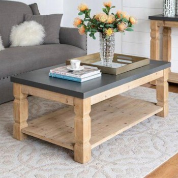 طاولة قهوه وسط من خشب طبيعي تصميم أوربي فاخر مثالي لديكور المنزل 7766