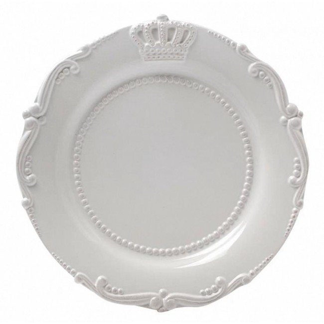 صحن سيراميك فاخر لمائده طعام بتصميم تاج متوفر 3 احجام 7623