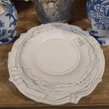 صحن سيراميك فاخر لمائده طعام بتصميم تاج متوفر 3 احجام 7623