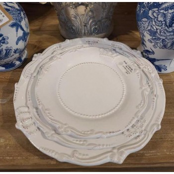 صحن سيراميك فاخر لمائده طعام بتصميم تاج متوفر 3 احجام 7623