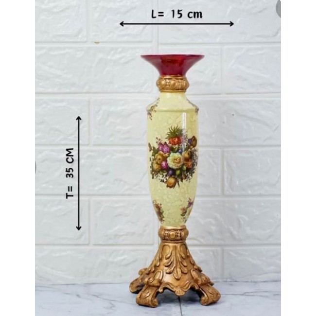 شمعدان سيراميك بتصميم اوربي -L5965 شمعدان سيراميك بتصميم اوربي -L5965