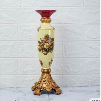 شمعدان سيراميك بتصميم اوربي -L5965