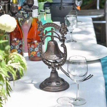 جرس طلب الطعام معدن بتصميم ريفي جميل -5872