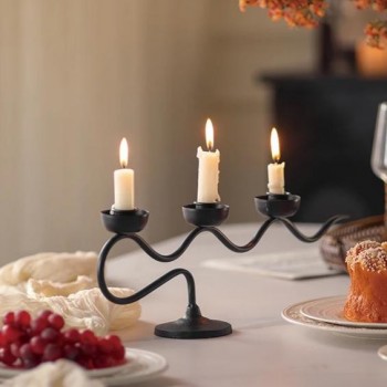 شمعدان معدن معتق بتصميم مودرن راقي مثالي لغرفة المعيشه -L5757 شمعدان معدن معتق بتصميم مودرن راقي مثالي لغرفة المعيشه -L5757