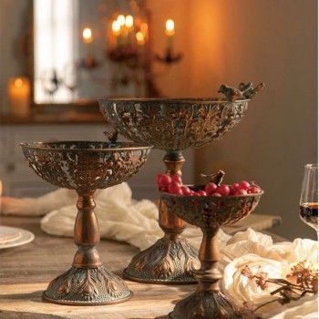 صينيه بستاند معدن معتق على الطراز الاروبي متوفر 3 احجام -5729