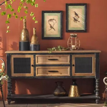 كونسول جداري من الخشب الطبيعي مثالي لديكور المنزل -5752