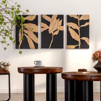 لوحه معدن و خشب  بتصميم مودرن متوفر 3 اشكال  -L5695