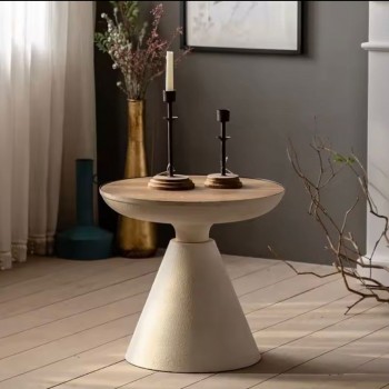 طاوله جانبيه من الخشب الطبيعي بتصميم مودرن -4736