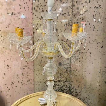 شمعدان ملكي كريستال زجاج مثالي لديكور المنزل -521452