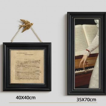 طقم لوحه مطبوع كالنفس باطار خشب بتصميم اوربي-3-6936