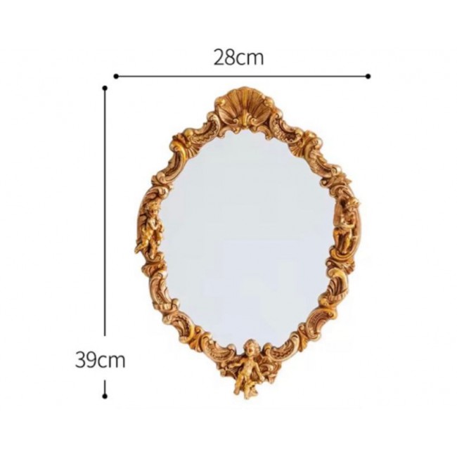 مرايا جداري باطار ذهبي على الطراز الاروبي -L6940