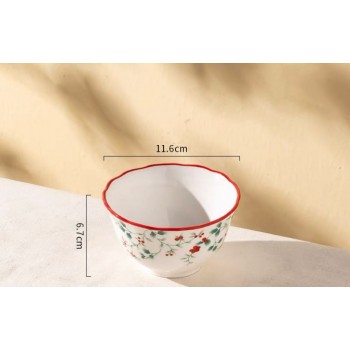 صحن عميق سيراميك بتصميم الكرز -6273