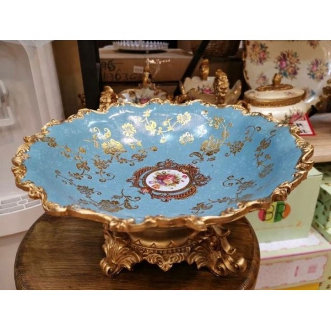 صينيه تقديم فواكه سيراميك على الطراز الاروبي كلاسيك -5980