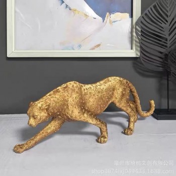 تحفه ديكور  مكتبي نمر من راتنج انيق متوفر الحجمين -6127