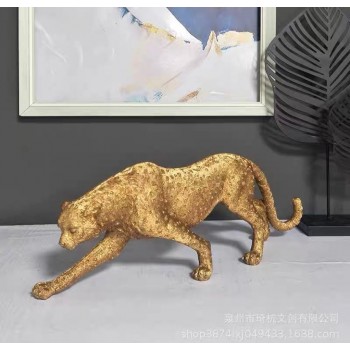 تحفه ديكور  مكتبي نمر من راتنج انيق متوفر الحجمين -6127