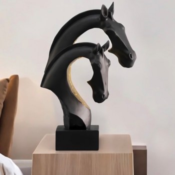 تحفه راسين حصان من فايبر مثالي لديكور المنزل -L6161