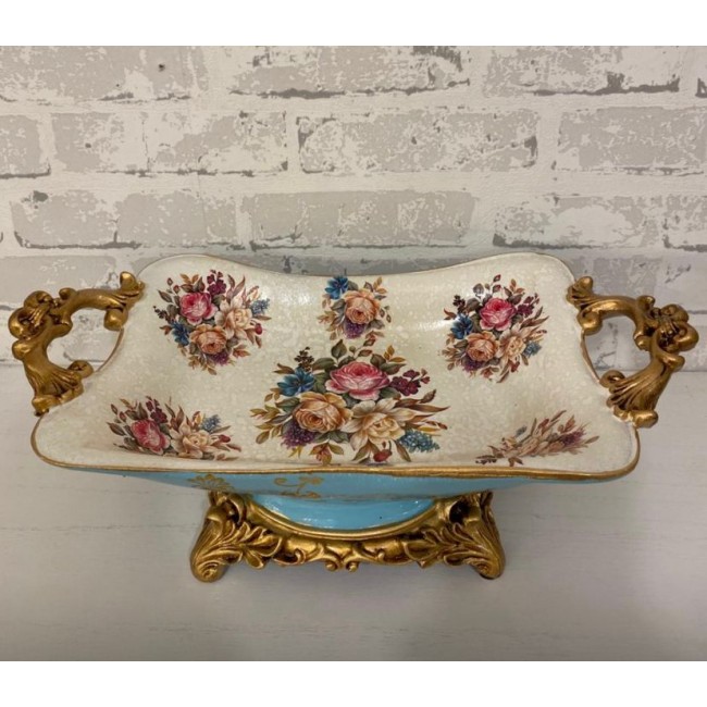 صينيه تقديم فواكه سراميك بتصميم اوربي كلاسيك -6250