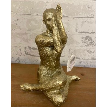 تحفه يوغا ديكور مكتبي من راتنج ذهبي-6145